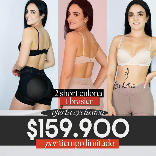 A- PROMOCIÓN 2 SHORTS CULONA + 1 BRASIER GRATIS